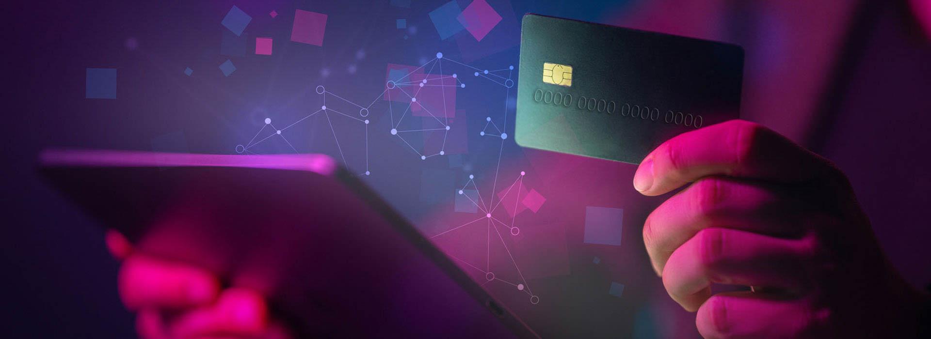 person using credit card to pay for gaming