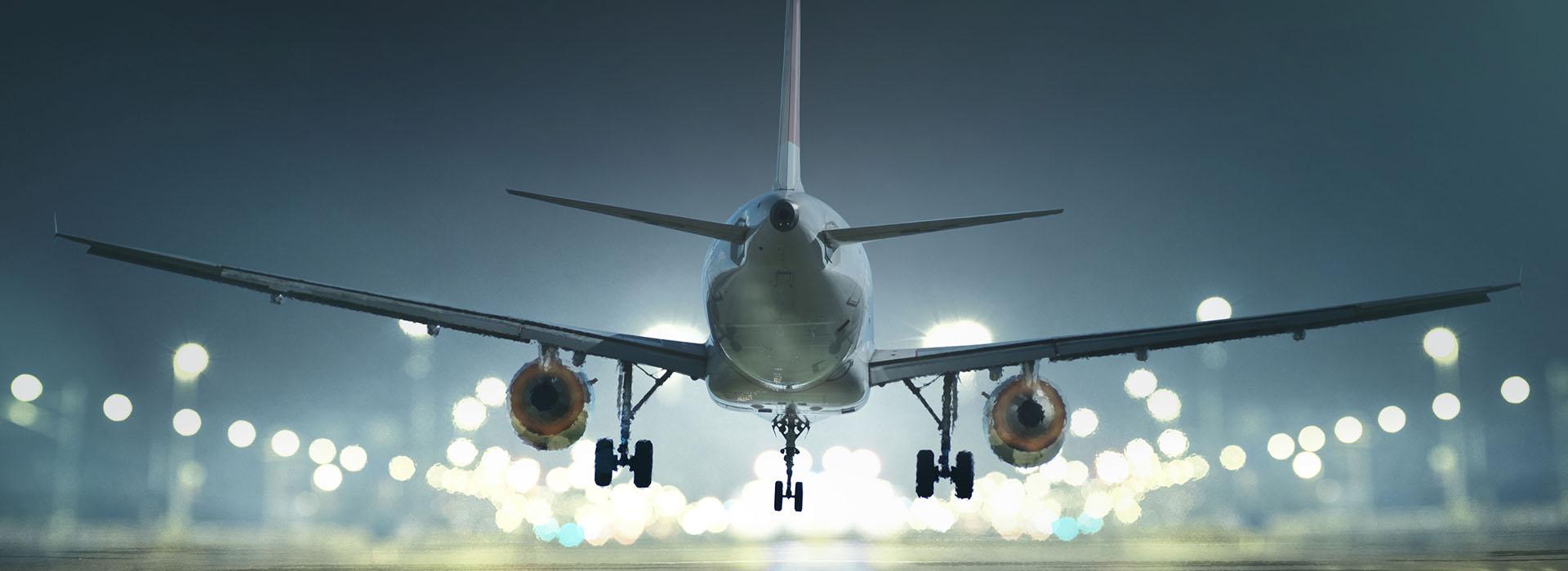 Image of a plane landing